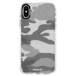 Silikónové púzdro Bumper iSaprio - Gray Camuflage 02 - iPhone X