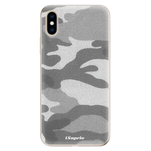 Odolné silikónové puzdro iSaprio - Gray Camuflage 02 - iPhone XS