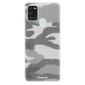 Odolné silikónové puzdro iSaprio - Gray Camuflage 02 - Samsung Galaxy A21s