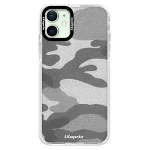 Silikónové puzdro Bumper iSaprio - Gray Camuflage 02 - iPhone 12 mini