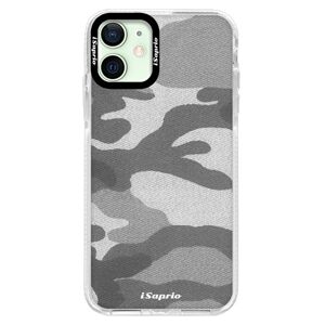 Silikónové puzdro Bumper iSaprio - Gray Camuflage 02 - iPhone 12