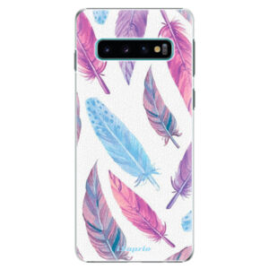 Plastové puzdro iSaprio - Feather Pattern 10 - Samsung Galaxy S10