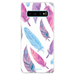 Odolné silikonové pouzdro iSaprio - Feather Pattern 10 - Samsung Galaxy S10