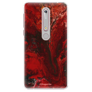 Plastové puzdro iSaprio - RedMarble 17 - Nokia 6.1