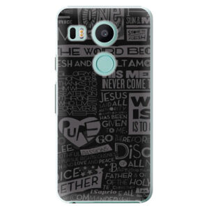 Plastové puzdro iSaprio - Text 01 - LG Nexus 5X
