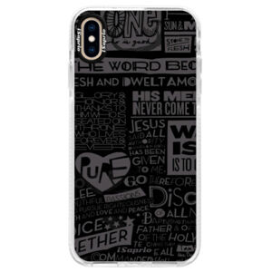 Silikónové púzdro Bumper iSaprio - Text 01 - iPhone XS Max