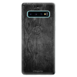 Odolné silikonové pouzdro iSaprio - Black Wood 13 - Samsung Galaxy S10