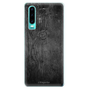 Odolné silikonové pouzdro iSaprio - Black Wood 13 - Huawei P30