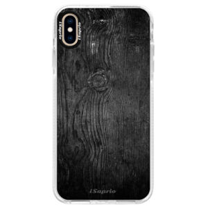 Silikónové púzdro Bumper iSaprio - Black Wood 13 - iPhone XS Max