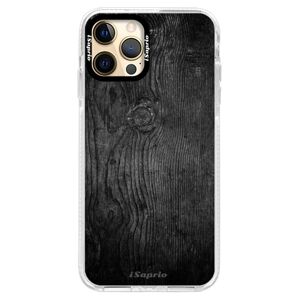 Silikónové puzdro Bumper iSaprio - Black Wood 13 - iPhone 12 Pro Max