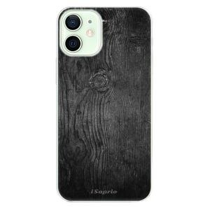 Odolné silikónové puzdro iSaprio - Black Wood 13 - iPhone 12