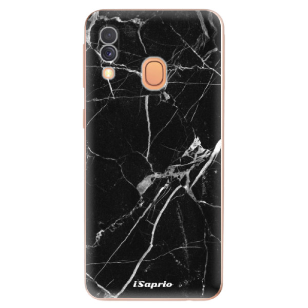 Odolné silikónové puzdro iSaprio - Black Marble 18 - Samsung Galaxy A40