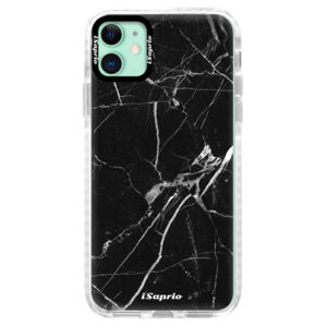Silikónové puzdro Bumper iSaprio - Black Marble 18 - iPhone 11