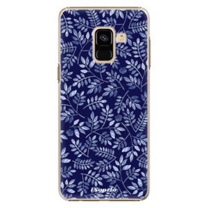 Plastové puzdro iSaprio - Blue Leaves 05 - Samsung Galaxy A8 2018