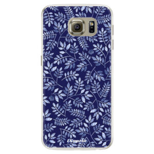 Silikónové puzdro iSaprio - Blue Leaves 05 - Samsung Galaxy S6 Edge