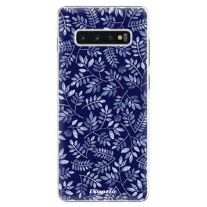 Plastové puzdro iSaprio - Blue Leaves 05 - Samsung Galaxy S10+