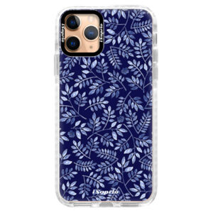 Silikónové puzdro Bumper iSaprio - Blue Leaves 05 - iPhone 11 Pro