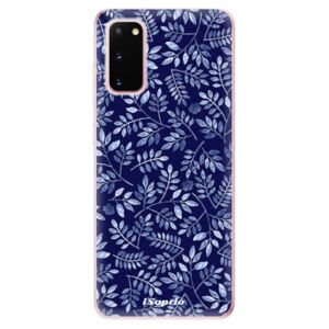 Odolné silikónové puzdro iSaprio - Blue Leaves 05 - Samsung Galaxy S20