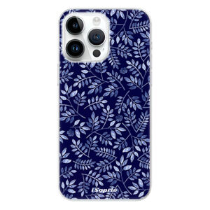 Odolné silikónové puzdro iSaprio - Blue Leaves 05 - iPhone 15 Pro Max