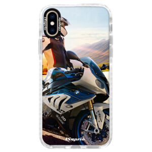 Silikónové púzdro Bumper iSaprio - Motorcycle 10 - iPhone XS