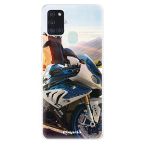 Odolné silikónové puzdro iSaprio - Motorcycle 10 - Samsung Galaxy A21s