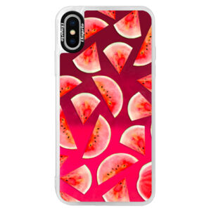 Neónové púzdro Pink iSaprio - Melon Pattern 02 - iPhone X