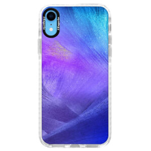 Silikónové púzdro Bumper iSaprio - Purple Feathers - iPhone XR