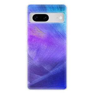 Odolné silikónové puzdro iSaprio - Purple Feathers - Google Pixel 7 5G