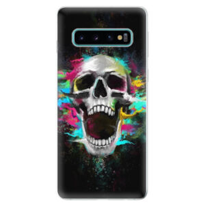Odolné silikonové pouzdro iSaprio - Skull in Colors - Samsung Galaxy S10