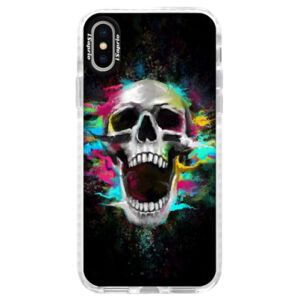 Silikónové púzdro Bumper iSaprio - Skull in Colors - iPhone X