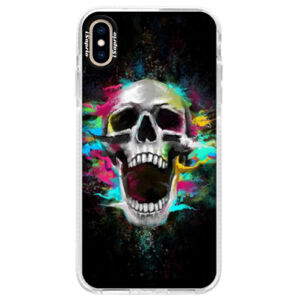 Silikónové púzdro Bumper iSaprio - Skull in Colors - iPhone XS Max