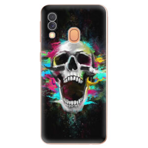 Odolné silikónové puzdro iSaprio - Skull in Colors - Samsung Galaxy A40