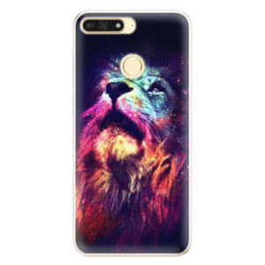 Silikónové puzdro iSaprio - Lion in Colors - Huawei Honor 7A