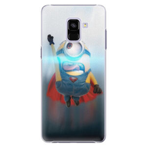 Plastové puzdro iSaprio - Mimons Superman 02 - Samsung Galaxy A8+