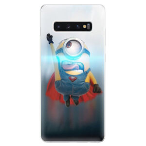 Odolné silikonové pouzdro iSaprio - Mimons Superman 02 - Samsung Galaxy S10+