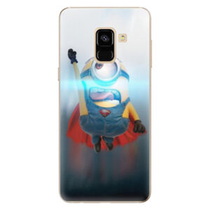 Odolné silikónové puzdro iSaprio - Mimons Superman 02 - Samsung Galaxy A8 2018