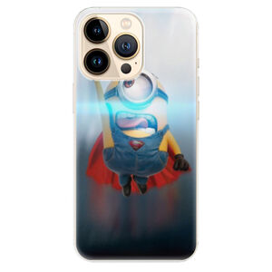 Odolné silikónové puzdro iSaprio - Mimons Superman 02 - iPhone 13 Pro