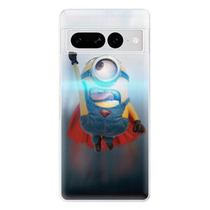 Odolné silikónové puzdro iSaprio - Mimons Superman 02 - Google Pixel 7 Pro 5G
