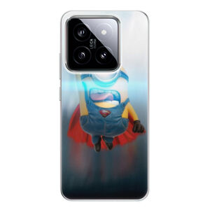 Odolné silikónové puzdro iSaprio - Mimons Superman 02 - Xiaomi 14