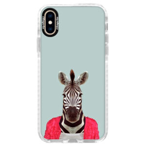 Silikónové púzdro Bumper iSaprio - Zebra 01 - iPhone XS