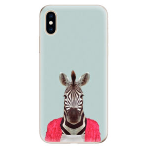 Odolné silikónové puzdro iSaprio - Zebra 01 - iPhone XS