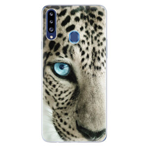 Odolné silikónové puzdro iSaprio - White Panther - Samsung Galaxy A20s