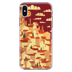 Plastové puzdro iSaprio - Mountain City - iPhone X
