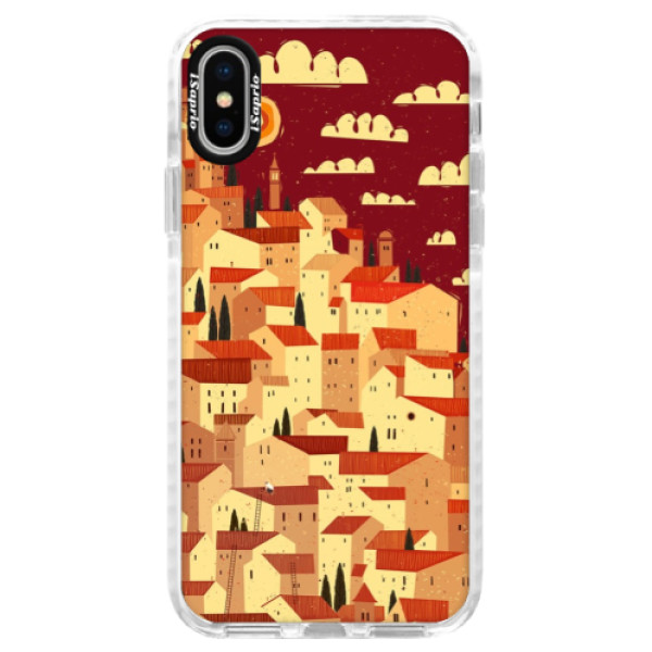 Silikónové púzdro Bumper iSaprio - Mountain City - iPhone X