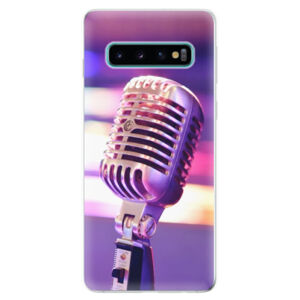 Odolné silikonové pouzdro iSaprio - Vintage Microphone - Samsung Galaxy S10