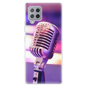 Odolné silikónové puzdro iSaprio - Vintage Microphone - Samsung Galaxy A42