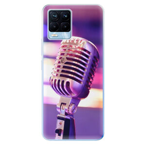 Odolné silikónové puzdro iSaprio - Vintage Microphone - Realme 8 / 8 Pro