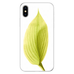 Silikónové puzdro iSaprio - Green Leaf - iPhone X