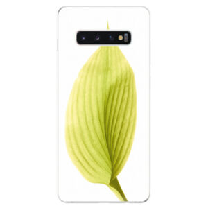 Odolné silikonové pouzdro iSaprio - Green Leaf - Samsung Galaxy S10+