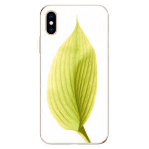 Odolné silikónové puzdro iSaprio - Green Leaf - iPhone XS